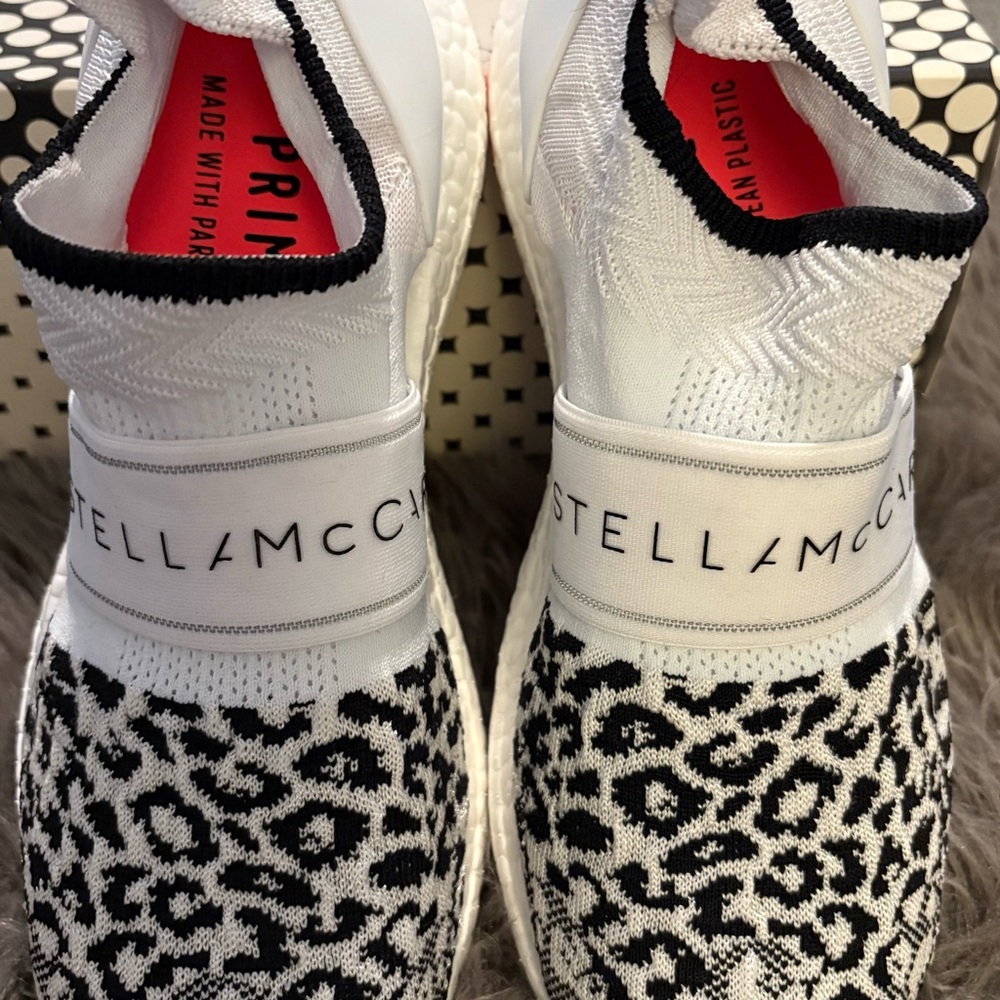 Stella McCartney X Adidas Ultraboost Leopard Print knit Sneakers sz 7